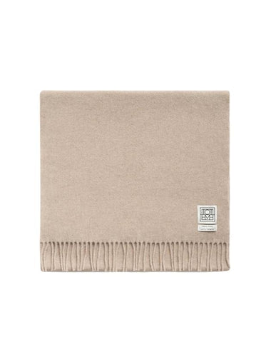 Fringe Edge Knit Muffler Beige - TOTEME - BALAAN 1