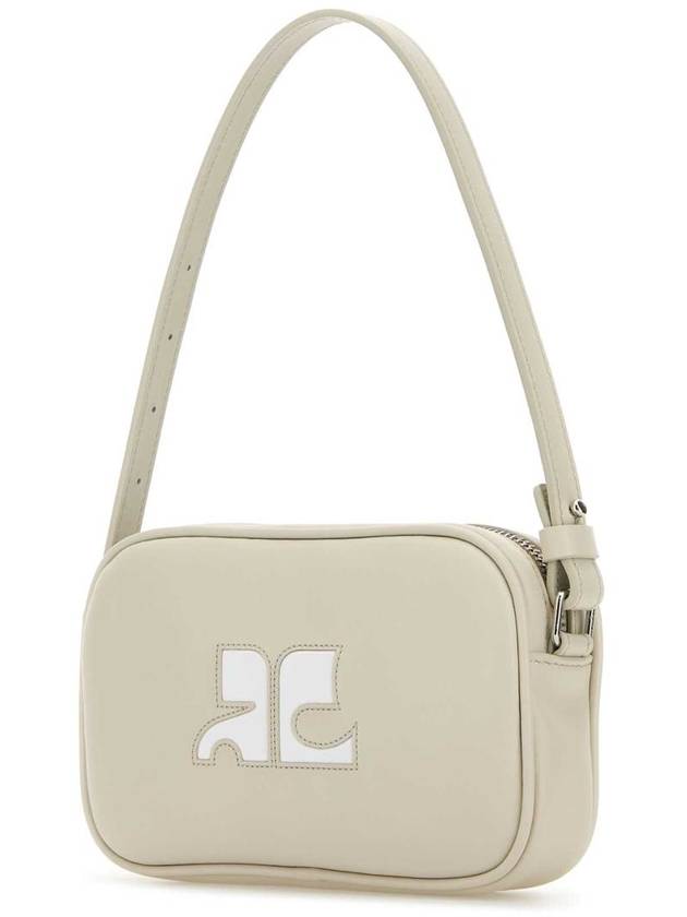 Camera Slim Leather Shoulder Bag Mastic Grey - COURREGES - BALAAN 3