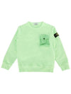 Kids Wappen Patch Front Pocket Sweatshirt Green - STONE ISLAND - BALAAN 3