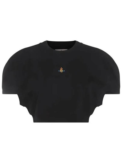 Women's Logo Short Sleeve T-Shirt Black - VIVIENNE WESTWOOD - BALAAN 2