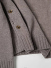 Metal Note Button Wool Knit Top Grey - BOTTEGA VENETA - BALAAN 4