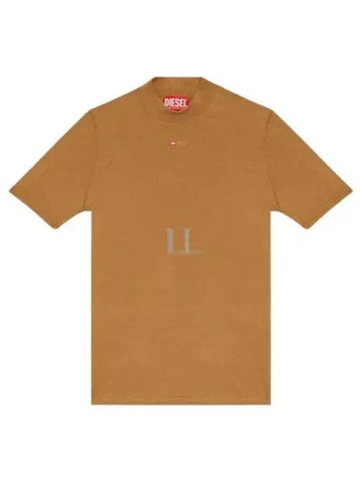 T Mokky Microdiv Logo Short Sleeve T-Shirt Camel - DIESEL - BALAAN 2