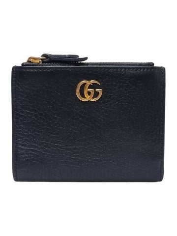 Women s 474747 Gold Marmont Black Compact Bicycle Wallet - GUCCI - BALAAN 1