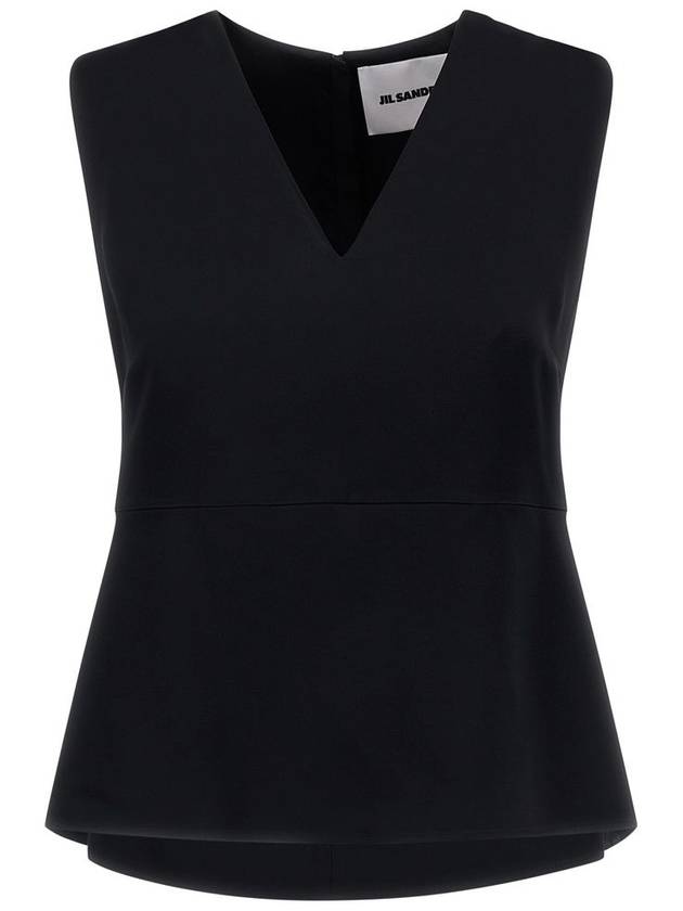 sleeveless t-shirt J01NC0112 J76018 001 BLACK - JIL SANDER - BALAAN 2