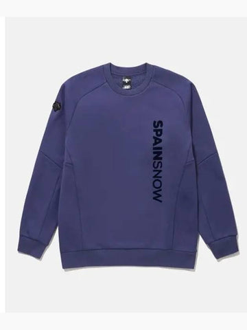 SPAIN SKI Stretch Brushed Sweatshirt Purple SP321SHT91 - DESCENTE - BALAAN 1