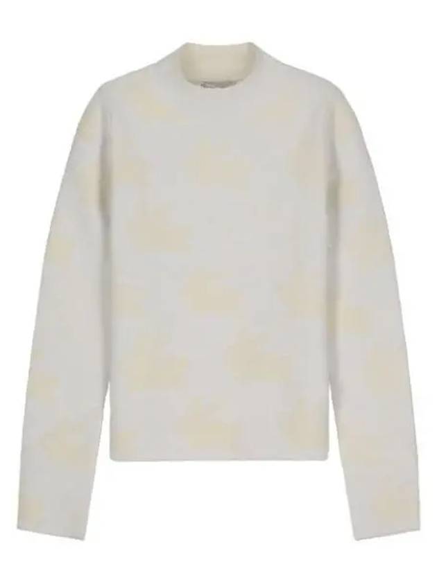 Bunny jacquard high neck knit white ivory - JW ANDERSON - BALAAN 1