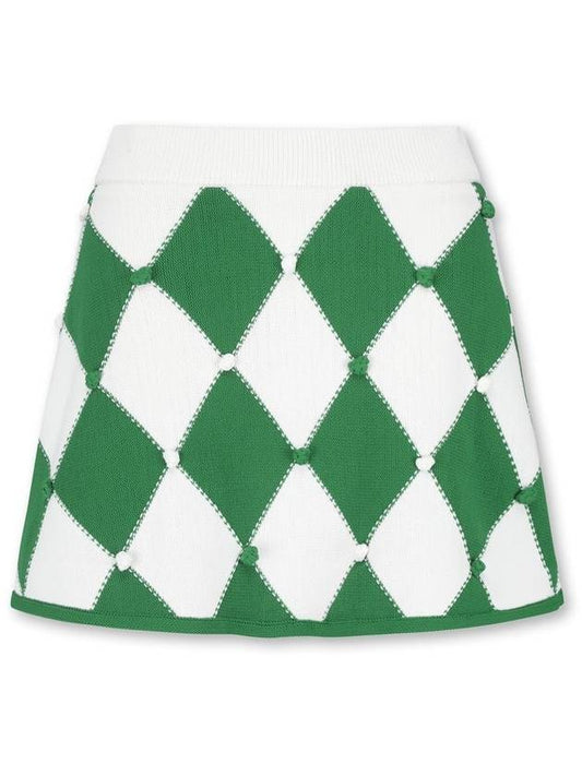 Women s Argyle A Line Knit Culottes - WAAC - BALAAN 1