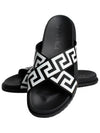 Greca Cross Band Slippers Black - VERSACE - BALAAN 2