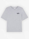 Handwriting Comfort Fit Short Sleeve T-shirt Gray - MAISON KITSUNE - BALAAN 1