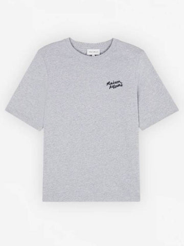 Handwriting Comfort Fit Short Sleeve T-shirt Gray - MAISON KITSUNE - BALAAN 1