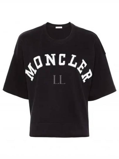 Logo Short Sleeve T-Shirt Night Blue - MONCLER - BALAAN 2