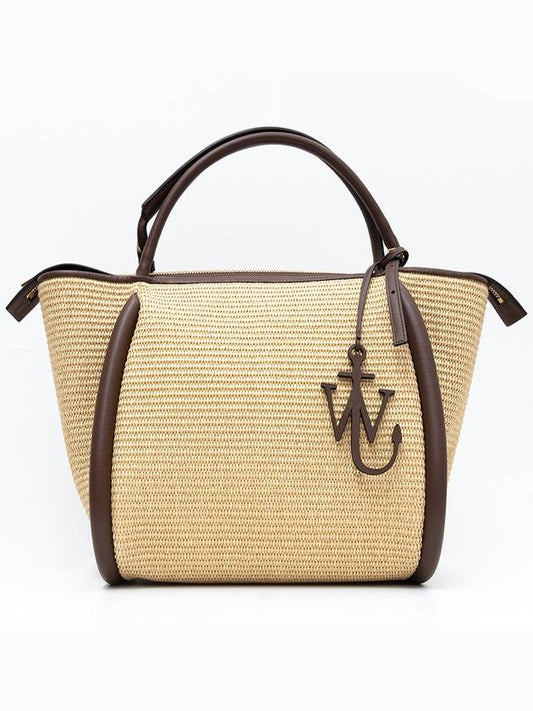 Bumper 31 Raffia Tote Bag Beige - JW ANDERSON - BALAAN.