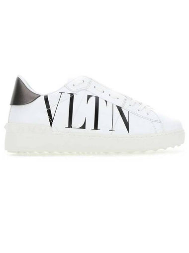 VLTN Logo Open Low Top Sneakers White - VALENTINO - BALAAN 1