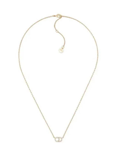 Claire D Rune White Crystal Necklace Gold - DIOR - BALAAN 2