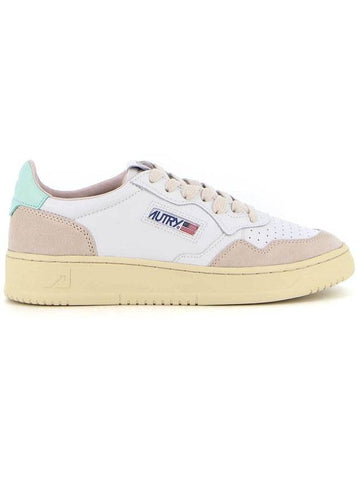 Medalist Suede Mint Tab Low Top Sneakers White - AUTRY - BALAAN 1