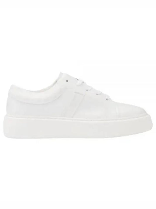 Logo Leather Low-Top Sneakers White - GANNI - BALAAN 2