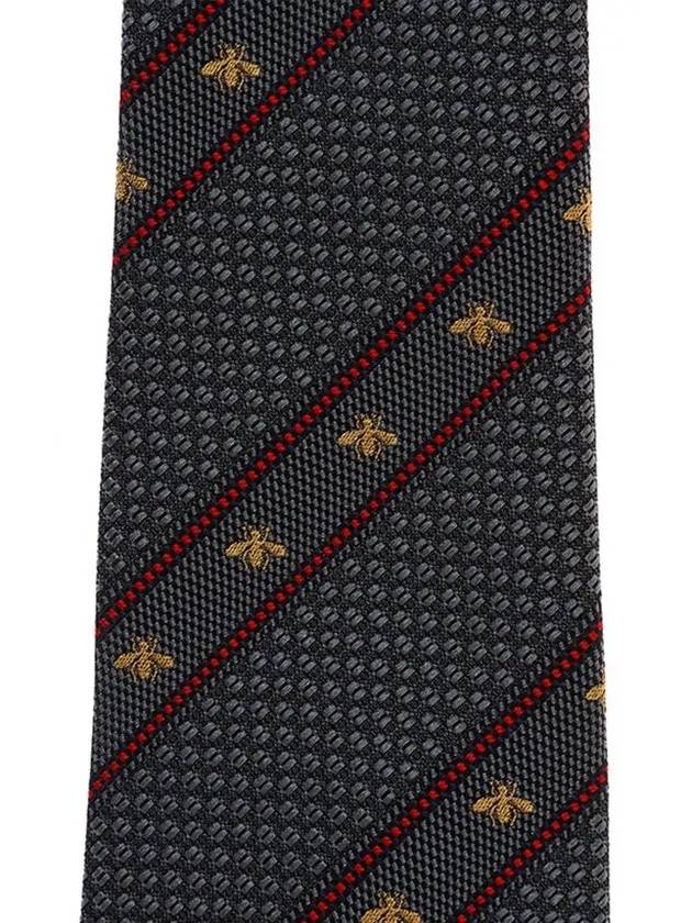 Bee Tie 451528 4E002 1274 Gray - GUCCI - BALAAN 4