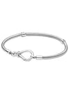 Moments Infinity Note Snake Chain Bracelet Silver - PANDORA - BALAAN 1