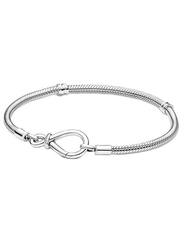 Moments Infinity Note Snake Chain Bracelet Silver - PANDORA - BALAAN 1