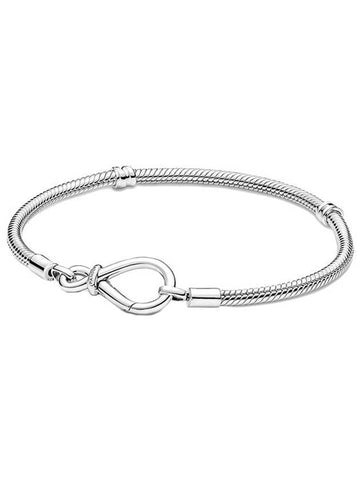 Moments Infinity Note Snake Chain Bracelet Silver - PANDORA - BALAAN 1