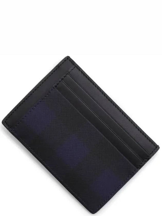 Check Pattern Clip Card Wallet Navy - BURBERRY - BALAAN 2