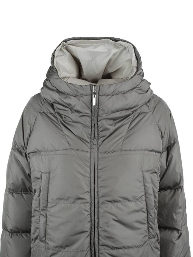 Max Mara Grey Long Reversible Down Coat - MAX MARA - BALAAN 3