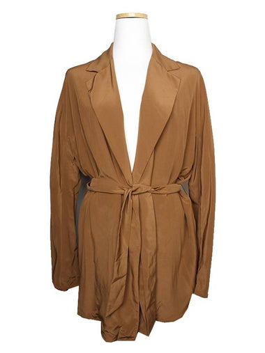 Camel silk belted jacket 55 - MAX MARA - BALAAN 1