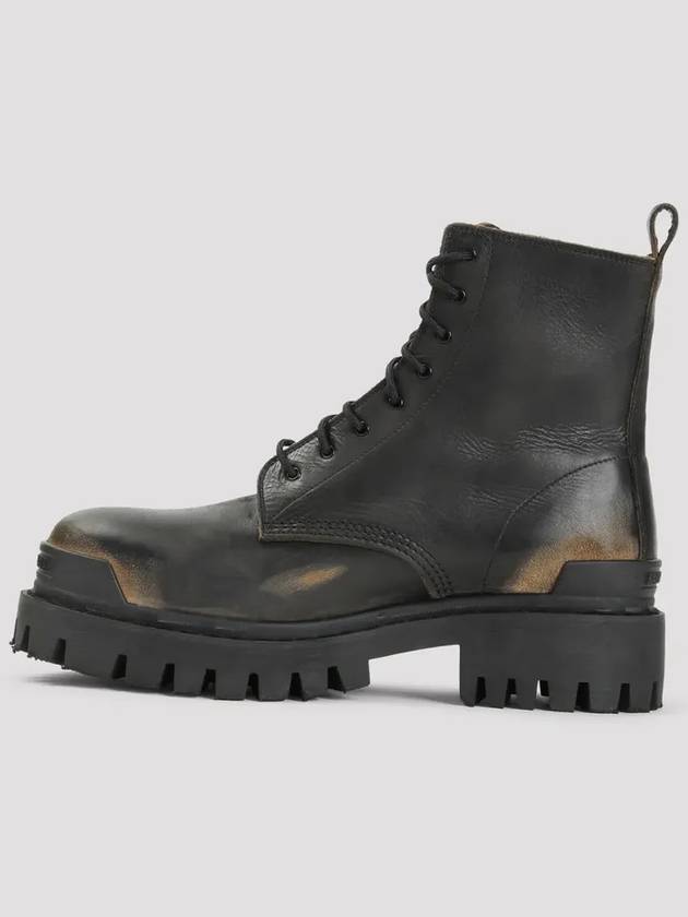 Strike Lace-Up Ankle Boots Brown Black - BALENCIAGA - BALAAN 3