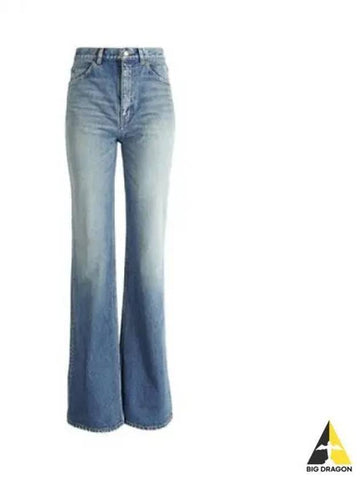 Women s Wide Leg Pants Denim Jeans 723225 Y10VC - SAINT LAURENT - BALAAN 1
