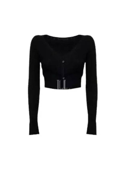 Le Alzou Cropped Mohair Cardigan Black - JACQUEMUS - BALAAN 2