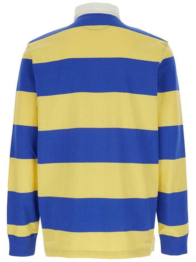 Yellow And Blue Polo Shirt With Striped Pattern In Cotton Man - POLO RALPH LAUREN - BALAAN 2