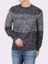 Bokashi coated knit that goes well with men's black NIT117 - IKALOOOK - BALAAN 5