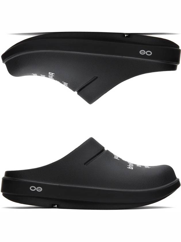 OOFOS Text Print Slippers Black - TAKAHIROMIYASHITA THE SOLOIST - BALAAN 3