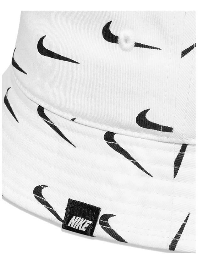 Little Kids Swoosh Print Bucket Hat White A2973 - NIKE - BALAAN 2