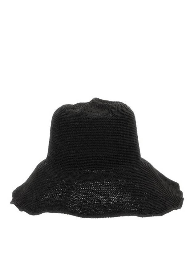 Paper Woven Straw Hat Black - TOTEME - BALAAN 4