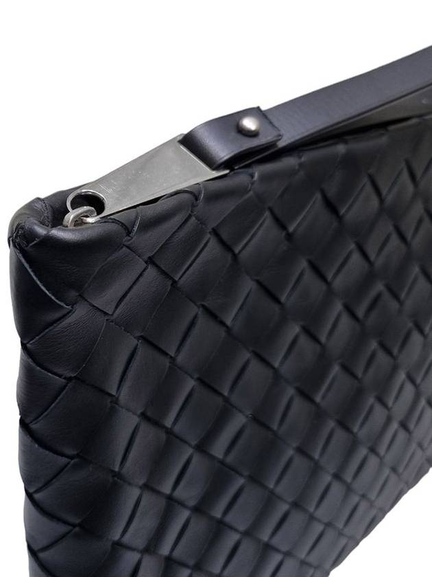 Women s 619207 Intrecciato Black Leather Clutch - BOTTEGA VENETA - BALAAN 9