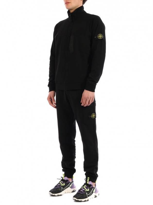 Men's Wappen Patch Zip-Up Jacket Black - STONE ISLAND - BALAAN 3