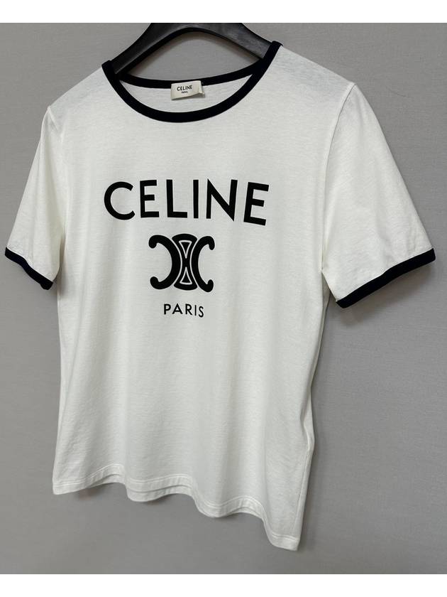 Triope Cotton Classic Short Sleeve T Shirt 66 77 - CELINE - BALAAN 3