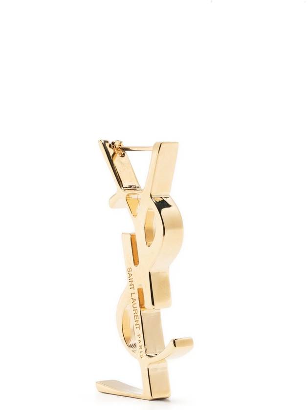 YSL Cassandre Single Metal Earrings Gold - SAINT LAURENT - BALAAN 2