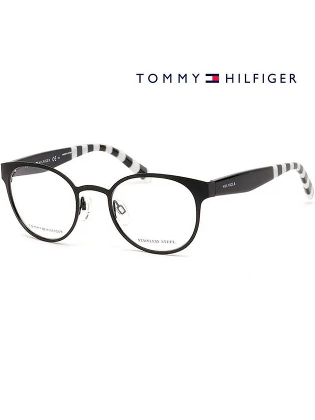 Glasses frame TH1484 003 matte black round - TOMMY HILFIGER - BALAAN 4