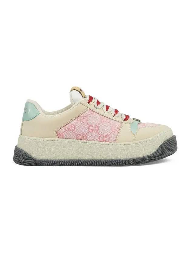 Women's Screener Logo Low-Top Sneakers Pink - GUCCI - BALAAN 1