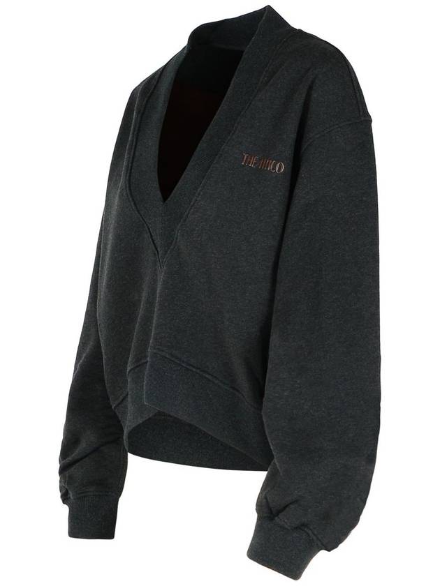 The Attico Black Cotton Sweatshirt - THE ATTICO - BALAAN 2