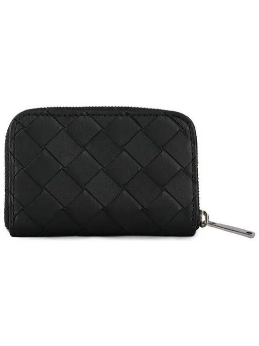 Zipper Coin Purse Black - BOTTEGA VENETA - BALAAN.