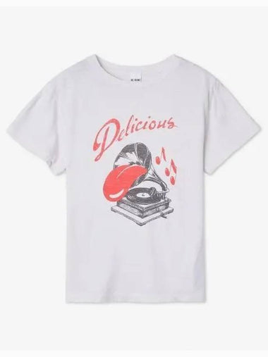 REDONE Classic Delicious Short Sleeve T Shirt Vintage White 0242WCGT225VINTAGEwhite - RE/DONE - BALAAN 1