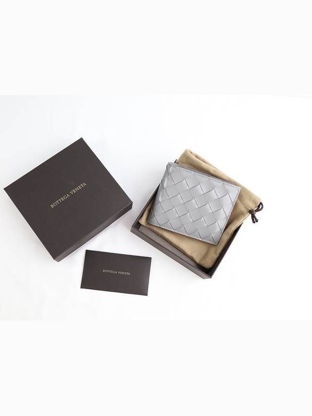 Intrecciato leather wallet gray - BOTTEGA VENETA - BALAAN 10