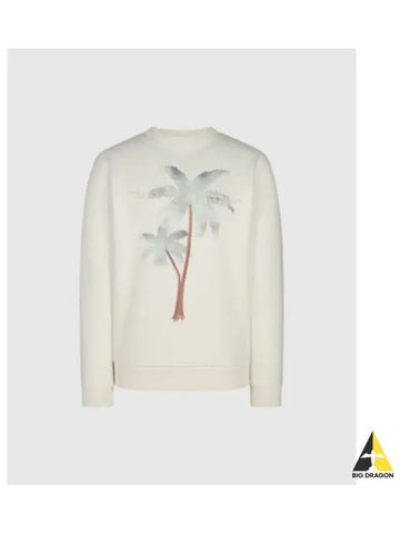 TRAVISMATHEW Men s Palm Tree Sweatshirt White - TRAVIS SCOTT - BALAAN 1