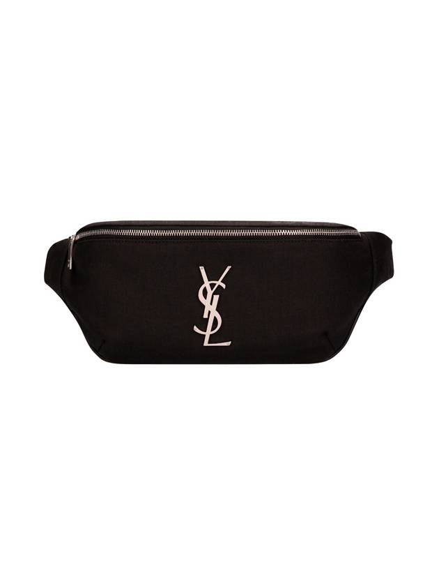 Cassandre Classic Canvas Leather Belt Bag Black - SAINT LAURENT - BALAAN 2