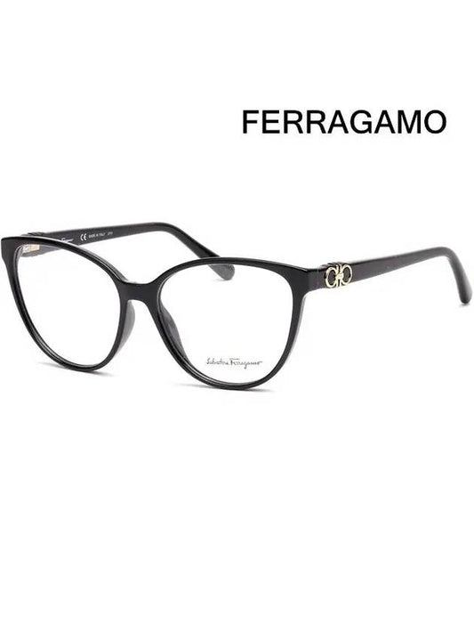 Ferragamo glasses frame SF2901 001 cat eye horn frame - SALVATORE FERRAGAMO - BALAAN 1