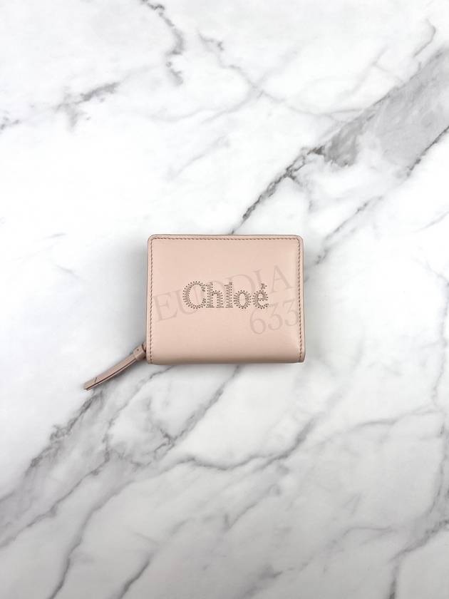 Sense Soft Leather Half Wallet Pink - CHLOE - BALAAN 9