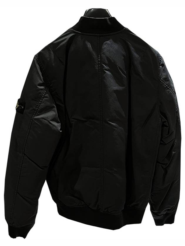 Kids Waffen Patch Down Padded Bomber Jacket Black 771641236 V0029 - STONE ISLAND - BALAAN 3